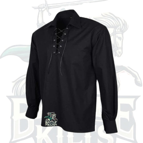 Black Jacobite Ghillie Kilt Shirt | Battle of Kilts