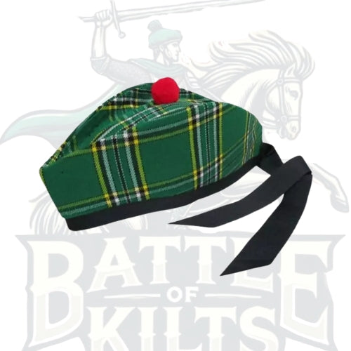 Scottish Irish Tartan Glengarry Kilt Cap | Battle of Kilts