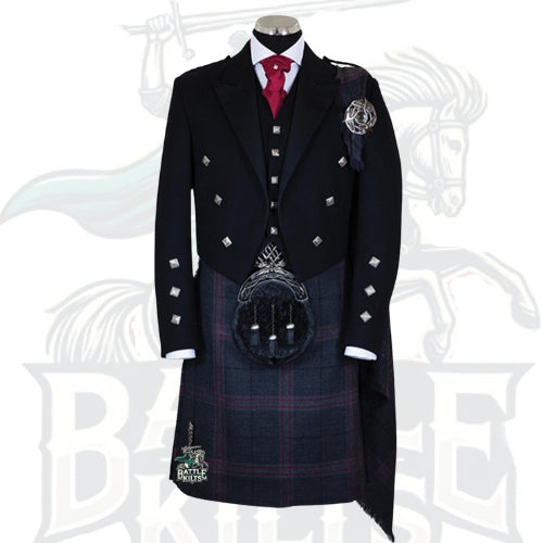 Ruby Dark Welsh Spirit Prince Charlie Outfit – Premium Celtic Formalwear by BattleOfKilts