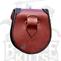 Traditional Men's Scottish Vintage Brown Kilt Sporran – Pin Lock Antique Sporran by BattleOfKilts