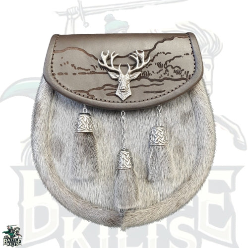 Semi Dress Sporran – Saddlery Leather | Premium Highland Accessory by BattleOfKilts