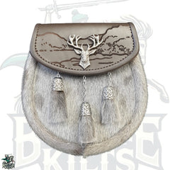 Semi Dress Sporran – Saddlery Leather | Premium Highland Accessory by BattleOfKilts