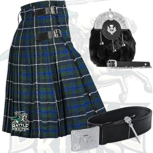 Battle Of Kilts Men’s Tartan Kilt Outfit – 5-Piece Scottish Set with Premium Accessories
