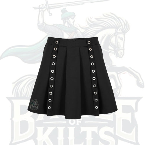 Abyss Eyelets Pleated Mini Skirt