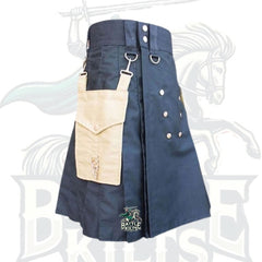 Utility Kilt with Detachable Pockets – Premium Hybrid Scottish-Inspired Wear