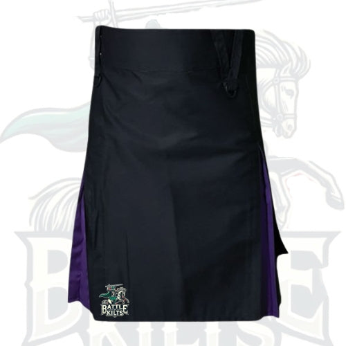 Black and Purple Utility Hybrid Kilt – Premium Gothic & Alternative Wear