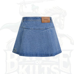 Cider Denim Low Rise Pleated Mini Skirt – Trendy Women’s Casual Fashion