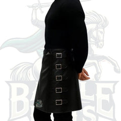 Stylish Gothic Punk Gladiator Kilt – Handmade Leather Kilt for Men