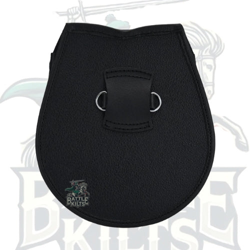 Scottish Sporran Thistle Mounted with Black Rabbit Fur – Triple Tassel Sporran by BattleOfKilts