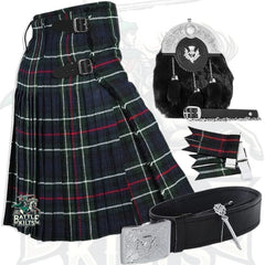 Battle Of Kilts Men’s Tartan Kilt Outfit – 6-Piece Scottish Set with Premium Accessories